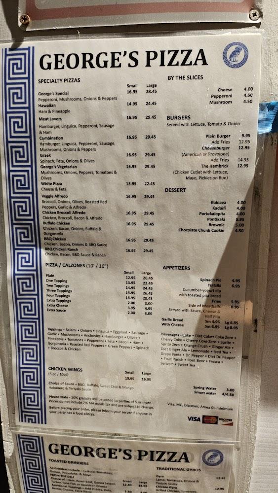 George's Pizza Menu image 4